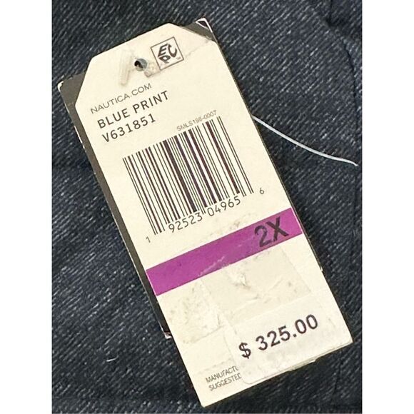 Nautica Men’s Big & Tall Blue Commuter parka Faux-Fur Trimmed Hood Size 2X - Picture 9 of 15